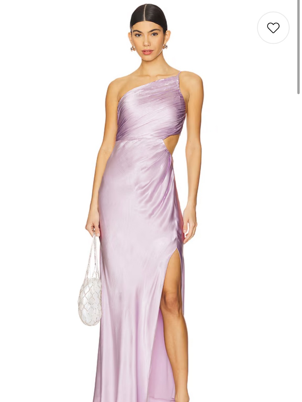 Shona Joy La Lune Asymmetrical Gathered Maxi Dress in Lilac